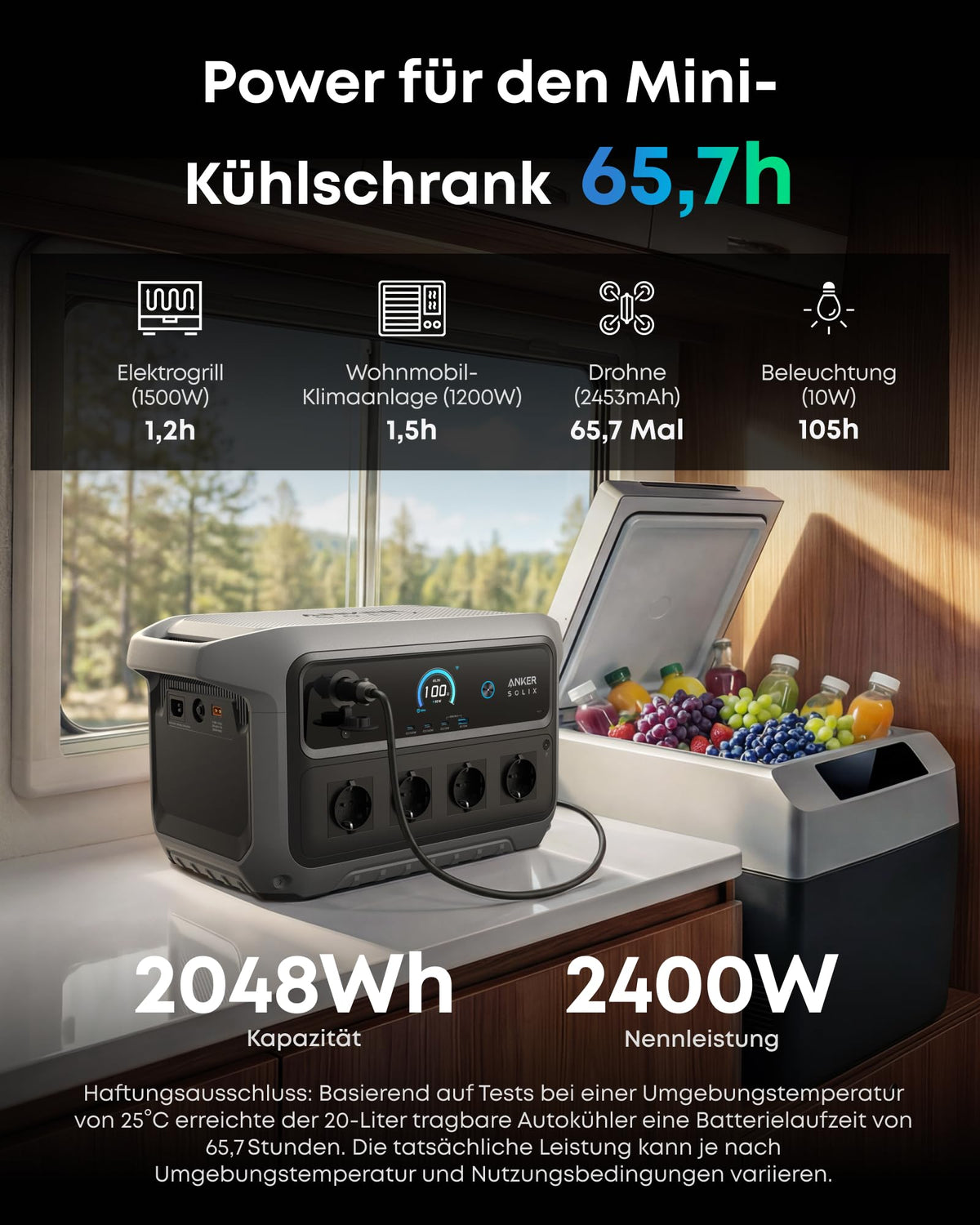 Anker SOLIX C2000 Gen 2 Tragbare Powerstation, 2400W, 2048Wh LiFePO4-Akku