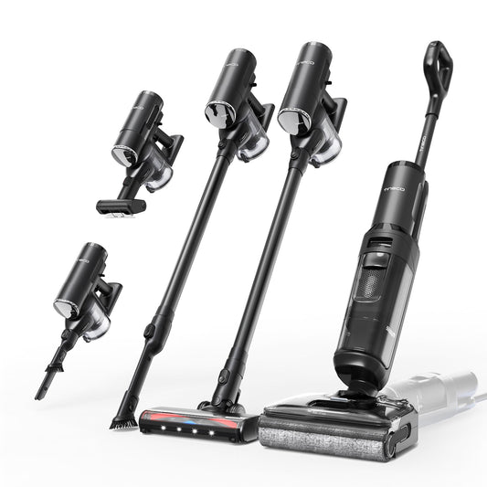 Tineco FLOOR ONE Switch S7 Stretch Nass Trockensauger & Akkusauger Set 5-in-1, FlashDry Selbstreinigung, DualBlock Anti-Tangle, 50 Min Laufzeit 22kPa Multifunktionaler Bodenreiniger für das Ganze Haus