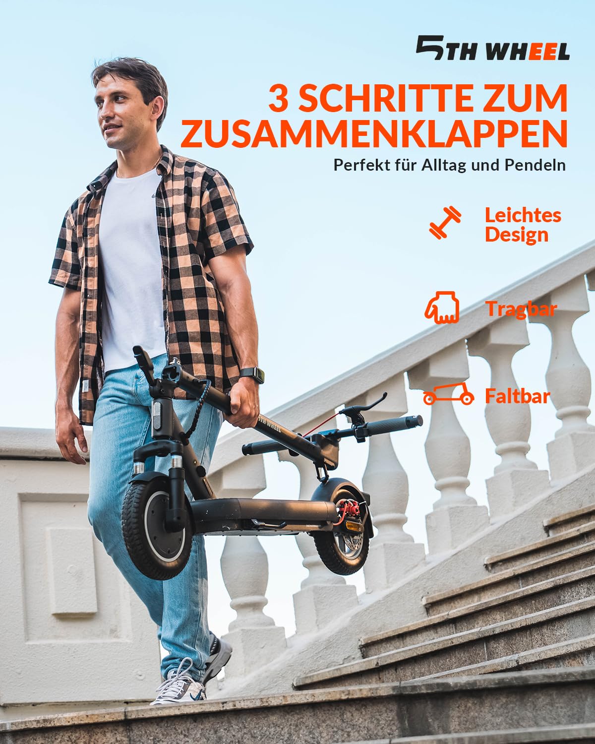 E Scooter mit Straßenzulassung, Vierfache Stoßdämpfung, 10 Zoll, Max 40km Reichweite 20km/h, Elektro Scooter bis 120kg, Blinker, APP-Verbindung, Duales Bremssystem E Roller für Erwachsene Faltbarer