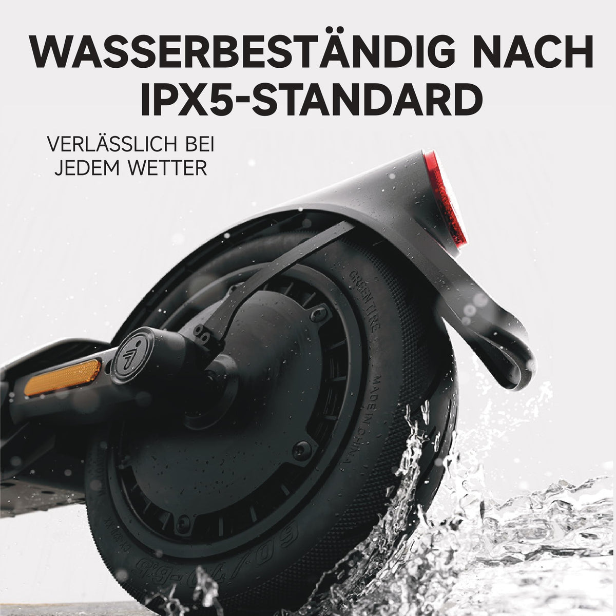 Segway-Ninebot E3 Pro D, E-Scooter Deutscher Straßenzulassung, 55 km Eco Modus Reichweite, 47km Sport Modus Reichweite, Federung vorne & hinten, 800 W Motor, faltbar, 17,9 kg, 10-Zoll Reifen, IPX5